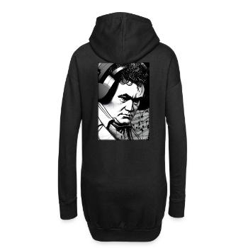Ludwig van Beethoven DJ Kopfhörer Musik Party - Hoodie-Kleid - Schwarz - Hinten