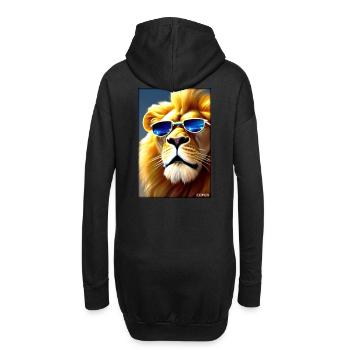 Lunettes de soleil Lion Big Cat Animal sauvage Tête de lion - Sweat-shirt à capuche long Femme - noir - Dos