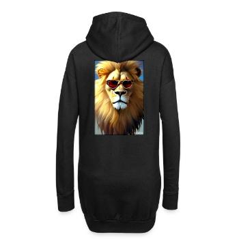 Lunettes de soleil Lion Big Cat Animal sauvage Tête de lion - Sweat-shirt à capuche long Femme - noir - Dos