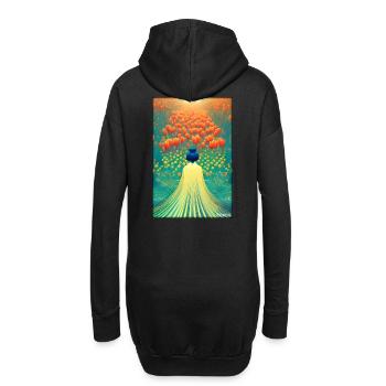 Tulip Lily Family Flower Spring Meadow Green - Sweat-shirt à capuche long Femme - noir - Dos