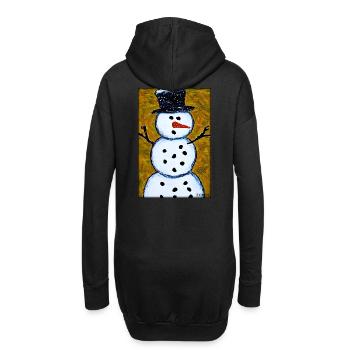 Snowman Snow Winter Christmas Advent - Hoodie Dress - black - Back