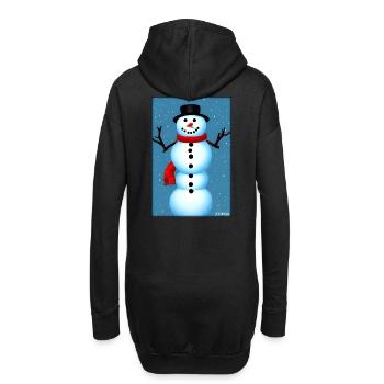 Snowman Snow Winter Christmas Advent - Hoodie Dress - black - Back