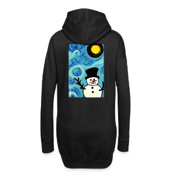 Snowman Snow Winter Christmas Advent - Hoodie Dress - black - Back