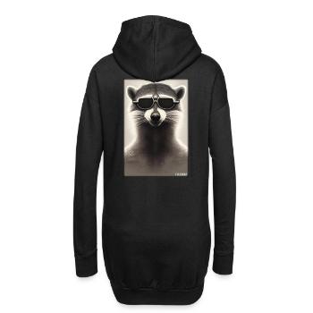 Raccoon Sunglasses Wildlife Forest Animal Forest Nature - Hoodie Dress - black - Back