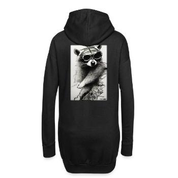 Raccoon Sunglasses Wildlife Forest Animal Forest Nature - Hoodie Dress - black - Back