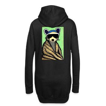Raccoon Sunglasses Wildlife Forest Animal Forest Nature - Hoodie Dress - black - Back
