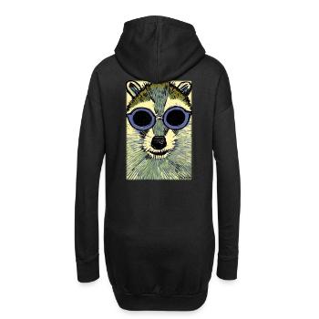 Raccoon Sunglasses Wildlife Forest Animal Forest Nature - Hoodie Dress - black - Back