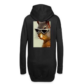 Squirrel Sunglasses Wildlife Forest Animal Forest - Hoodie Dress - black - Back