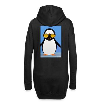 Pingouin Lunettes de soleil Faune Oiseau de mer - Sweat-shirt à capuche long Femme - noir - Dos