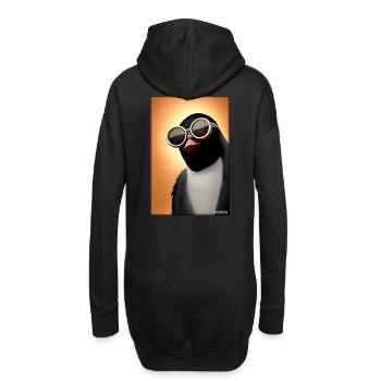 Pingouin Lunettes de soleil Faune Oiseau de mer - Sweat-shirt à capuche long Femme - noir - Dos