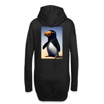 Pingouin Lunettes de soleil Faune Oiseau de mer - Sweat-shirt à capuche long Femme - noir - Dos