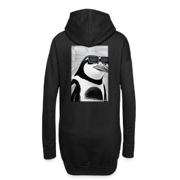 Pingouin Lunettes de soleil Faune Oiseau de mer - Sweat-shirt à capuche long Femme - noir - Dos
