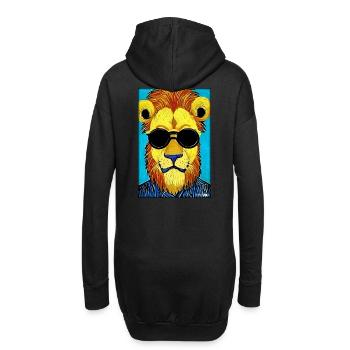 Lunettes de soleil Lion Big Cat Animal sauvage Tête de lion - Sweat-shirt à capuche long Femme - noir - Dos