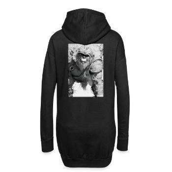Singe Animal sauvage Tête de singe Zoo de la faune Safari Animaux - Sweat-shirt à capuche long Femme - noir - Dos