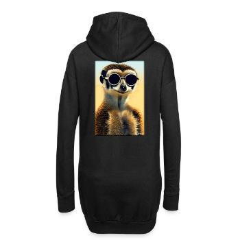 Suricates Zoo Animaux Nature Faune Surikate Zoo - Sweat-shirt à capuche long Femme - noir - Dos