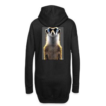 Suricates Zoo Animaux Nature Faune Surikate Zoo - Sweat-shirt à capuche long Femme - noir - Dos