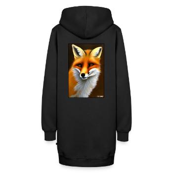 Fuchs Tierwelt Waldtier Tiere Wildnis - Hoodie-Kleid - Schwarz - Hinten