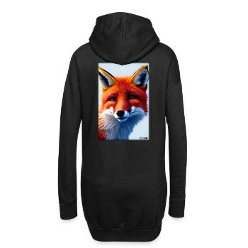 Fuchs Tierwelt Waldtier Tiere Wildnis - Hoodie-Kleid - Schwarz - Hinten
