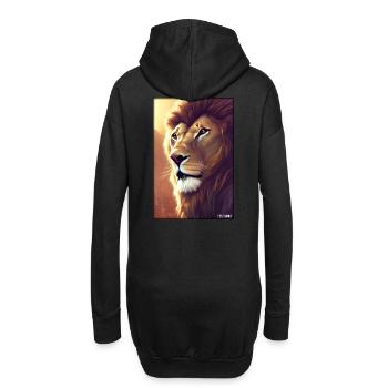 Lion Big Cat Animal sauvage Tête de lion Lion’s Mane Animal - Sweat-shirt à capuche long Femme - noir - Dos