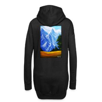 Montagnes Alpinisme Randonnée Randonnée Nature Voyage - Sweat-shirt à capuche long Femme - noir - Dos