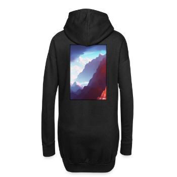 Montagnes Alpinisme Randonnée Randonnée Nature Voyage - Sweat-shirt à capuche long Femme - noir - Dos