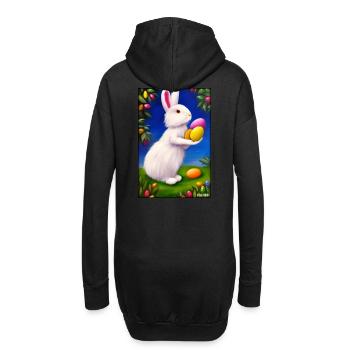 Rabbit Easter Easter Pet Easter Holiday - Hoodie Dress - black - Back
