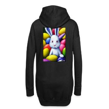 Rabbit Easter Easter Pet Easter Holiday - Hoodie Dress - black - Back