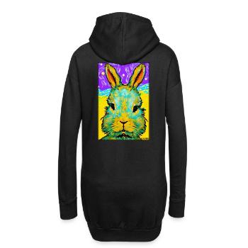 Rabbit Easter Easter Pet Easter Holiday - Hoodie Dress - black - Back