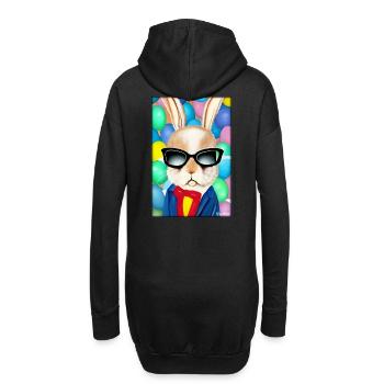 Pâques Lunettes de soleil lapin Pâques Pâques Fête - Sweat-shirt à capuche long Femme - noir - Dos