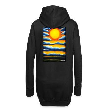 Sonne Sommer Natur Urlaub Sonnenschein Sonnenlicht - Hoodie-Kleid - Schwarz - Hinten