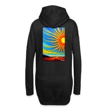 Sonne Sommer Natur Urlaub Sonnenschein Sonnenlicht - Hoodie-Kleid - Schwarz - Hinten