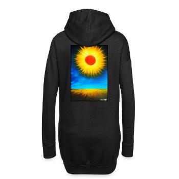 Sonne Sommer Natur Urlaub Sonnenschein Sonnenlicht - Hoodie-Kleid - Schwarz - Hinten