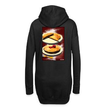Crêpes Petit déjeuner Nourriture délicieuse Cuisson des aliments - Sweat-shirt à capuche long Femme - noir - Dos