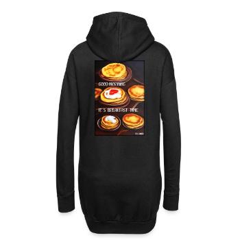 Bonjour, c’est l’heure du petit-déjeuner - Pfannekuchen - Sweat-shirt à capuche long Femme - noir - Dos