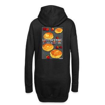 Bonjour, c’est l’heure du petit-déjeuner - Pfannekuchen - Sweat-shirt à capuche long Femme - noir - Dos