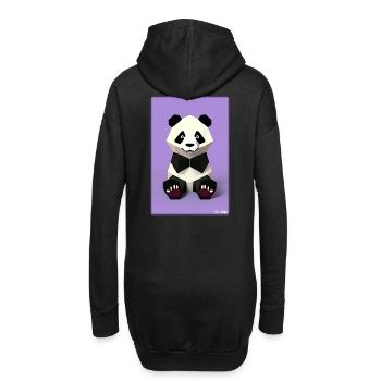 Panda Polygon Wild Pandabär Wildnis Zoo Tier - Hoodie-Kleid - Schwarz - Hinten