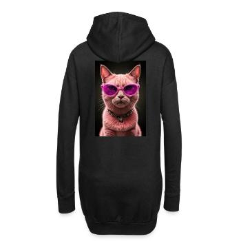 Diva du monde félin - Sweat-shirt à capuche long Femme - noir - Dos
