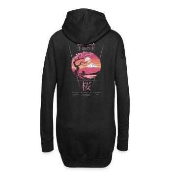 Sakura - Japon - Sweat-shirt à capuche long Femme - noir - Dos