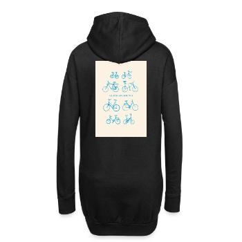 Tous les vélos sont sympas | Tous les vélos sont magnifiques - Sweat-shirt à capuche long Femme - noir - Dos