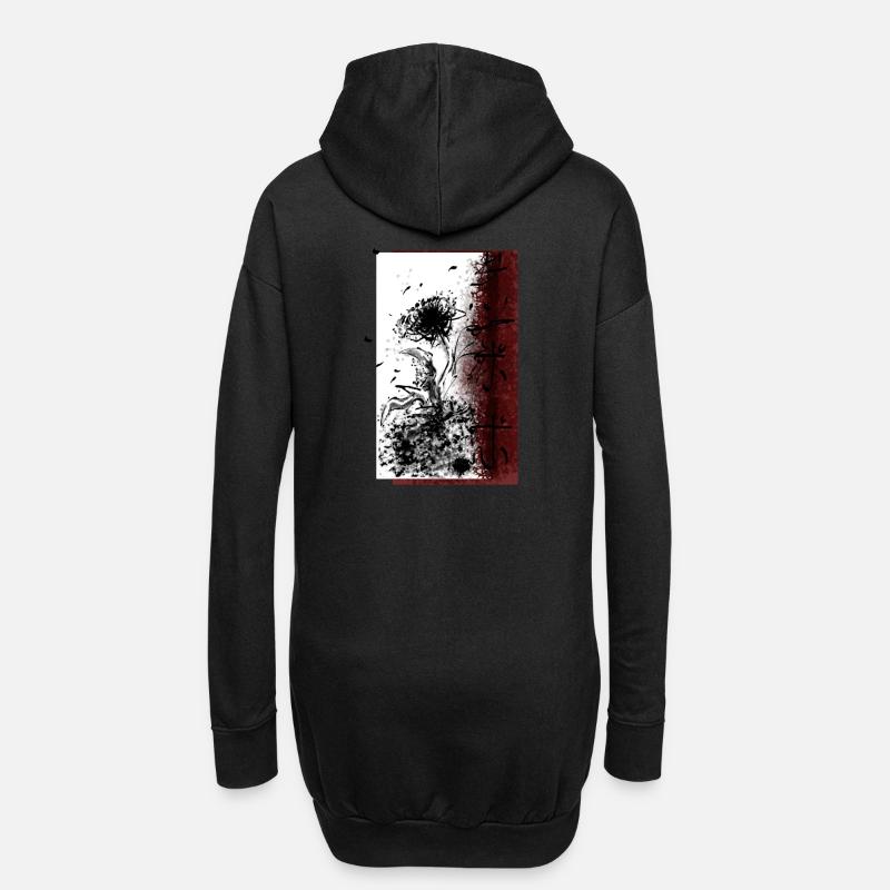 Löwenzahn - Hoodie-Kleid - Schwarz