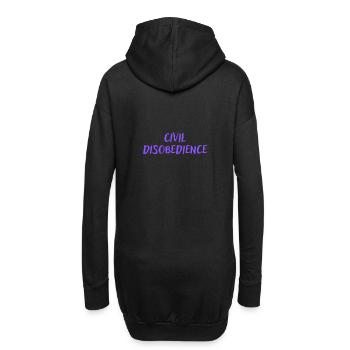 Civil disobedience - Hoodie Dress - black - Back