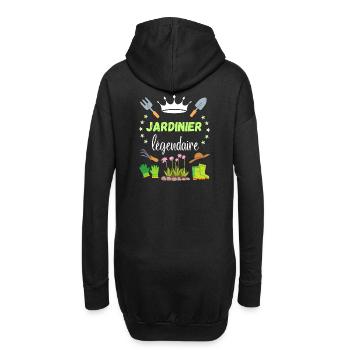 Jardinier Légendaire Cadeau Retraite Campagne - Sweat-shirt à capuche long Femme - noir - Dos