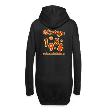 Vintage 1954 Birthday Funny Retro Numbers - Sweat-shirt à capuche long Femme - noir - Dos