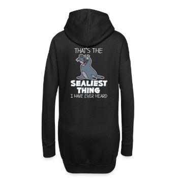 Plongez dans le rire avec notre plaisir - Sweat-shirt à capuche long Femme - noir - Dos