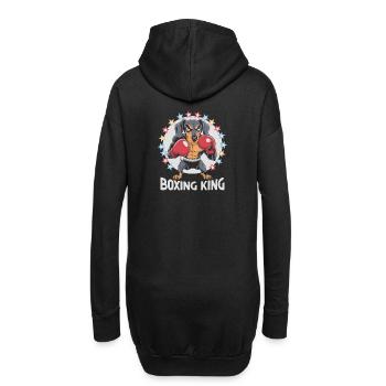 Un teckel Boxing King Boxer Sports Strength Gym - Sweat-shirt à capuche long Femme - noir - Dos