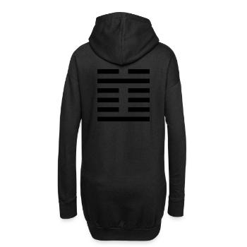3 Zhun - la difficulté initiale (hexagramme) - Sweat-shirt à capuche long Femme - noir - Dos