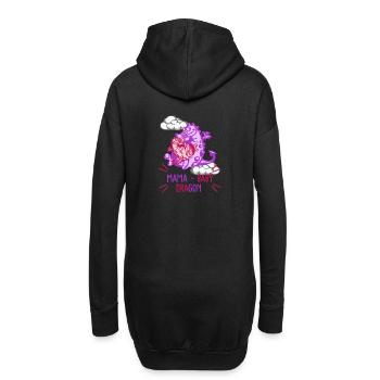 Mama Drache u Drachen Baby Fantasy dragon grafik - Hoodie-Kleid - Schwarz - Hinten