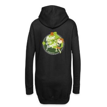 Reine de la jungle - Sweat-shirt à capuche long Femme - noir - Dos