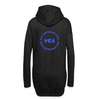 Self confidence level YES blau - Hoodie-Kleid - Schwarz - Hinten