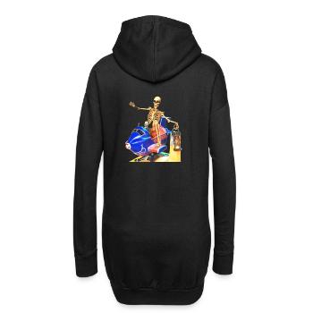 Der Sensenmann am Jahrmarkt - Hoodie-Kleid - Schwarz - Hinten